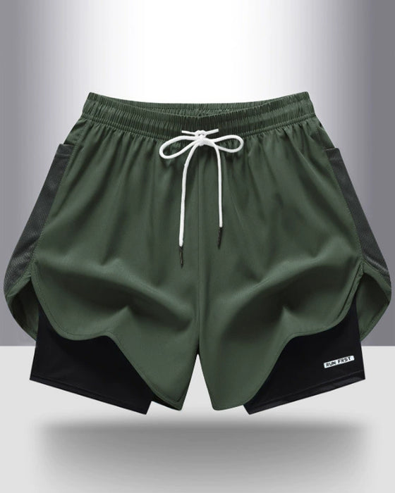 Shorts Atmungsaktiv Schnell Trocknend Doppellagig