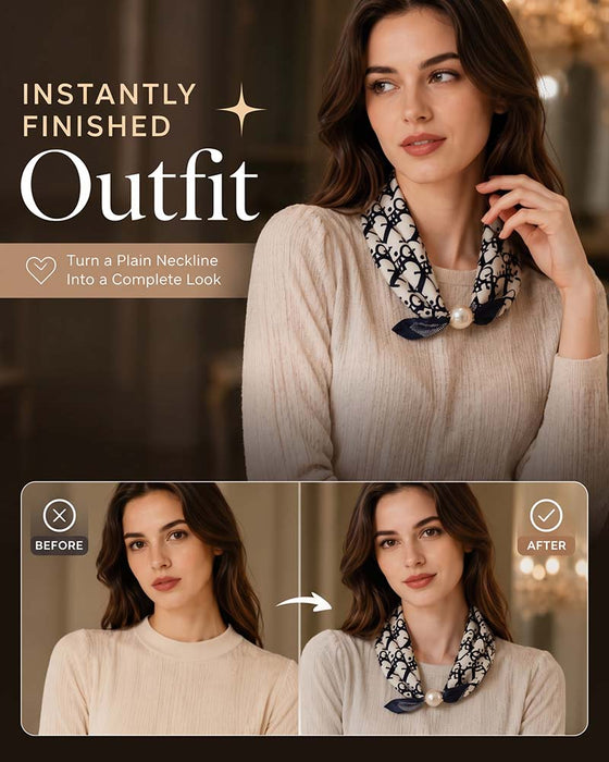 Müheloser Glamour: Perlenkettenschal 🧣