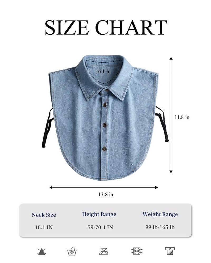 Kragen Klassisch Edgy Denim Falsch