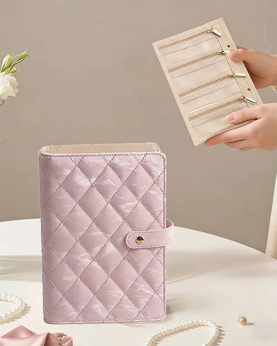 Luxus Gesteppter Creme Reiseorganizer Einfacher Zugang Fächer Wasserfest Geschenk Für Sie