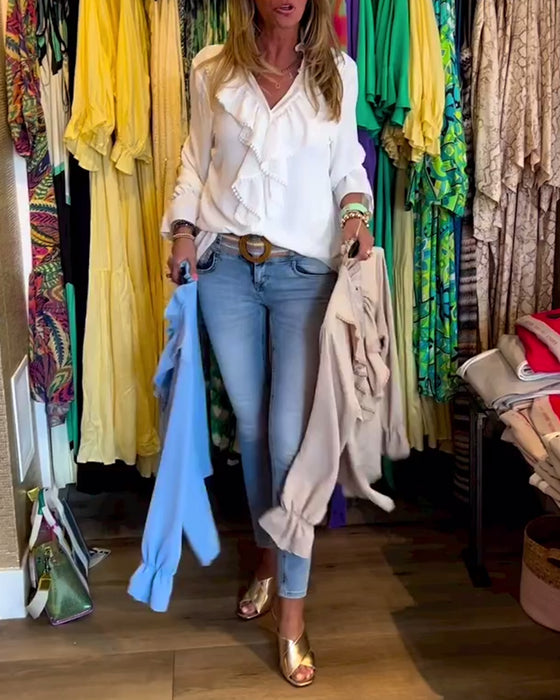 Designer-Rüschenblusen für Damen