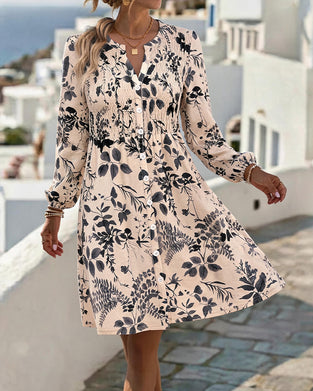Kleid Tinte Waschen Blatt Tailliert Kurz