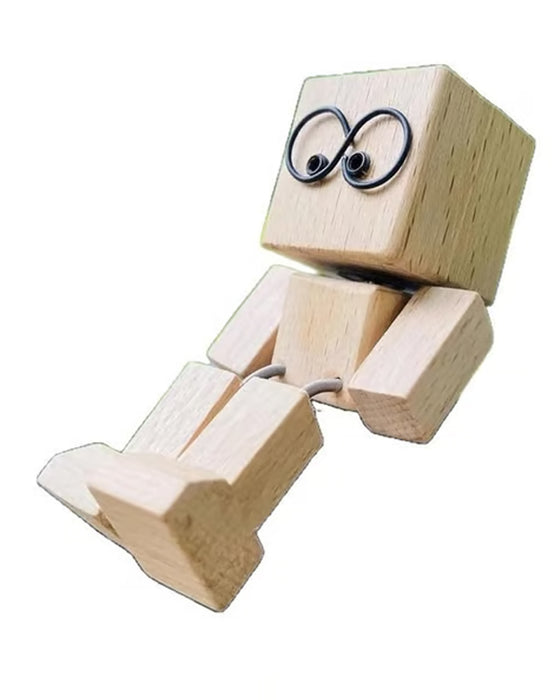 Holzfigur Charmant Wackelbeine Klein
