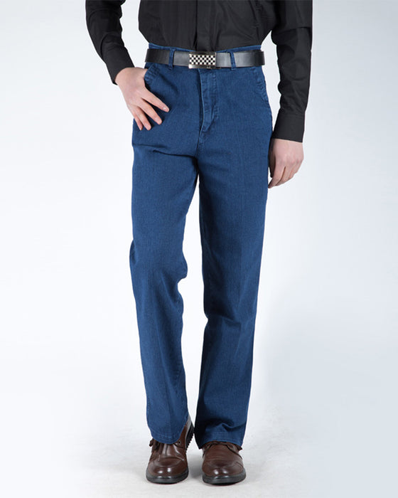Herren Klassische Gerade Passform Stretchjeans