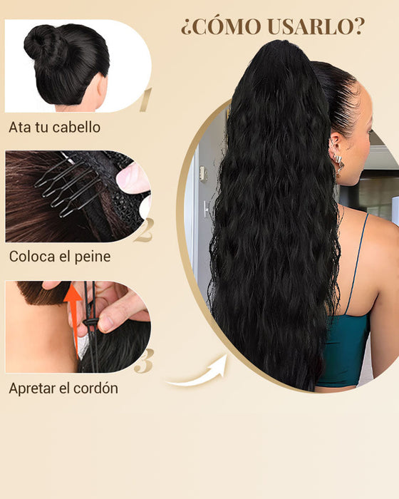 Lange Voluminöse Und Lockige Haarverlängerung