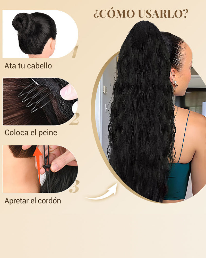 Lange Voluminöse Und Lockige Haarverlängerung