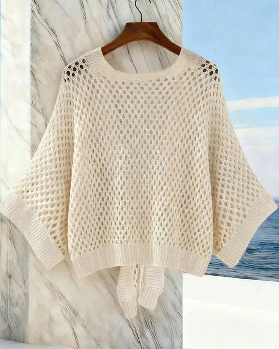 Cardigan Mit Bindebund Saum Durchbrochen