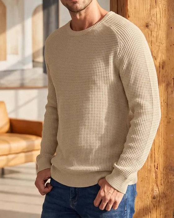 Pullover Herren Stilvoll Lässig Gestrickt