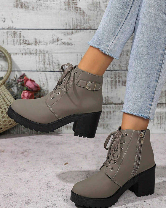 Chunky Plateau Stiefeletten
