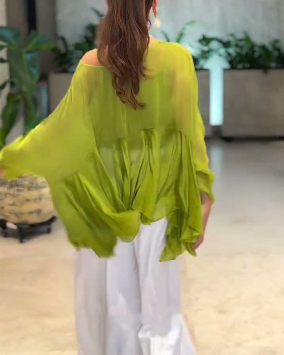 Bluse mit stilvollem, einfarbigem Design