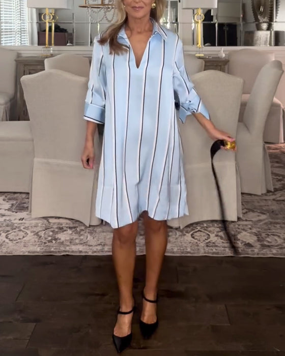 Kleid Gestreiftes Hemd