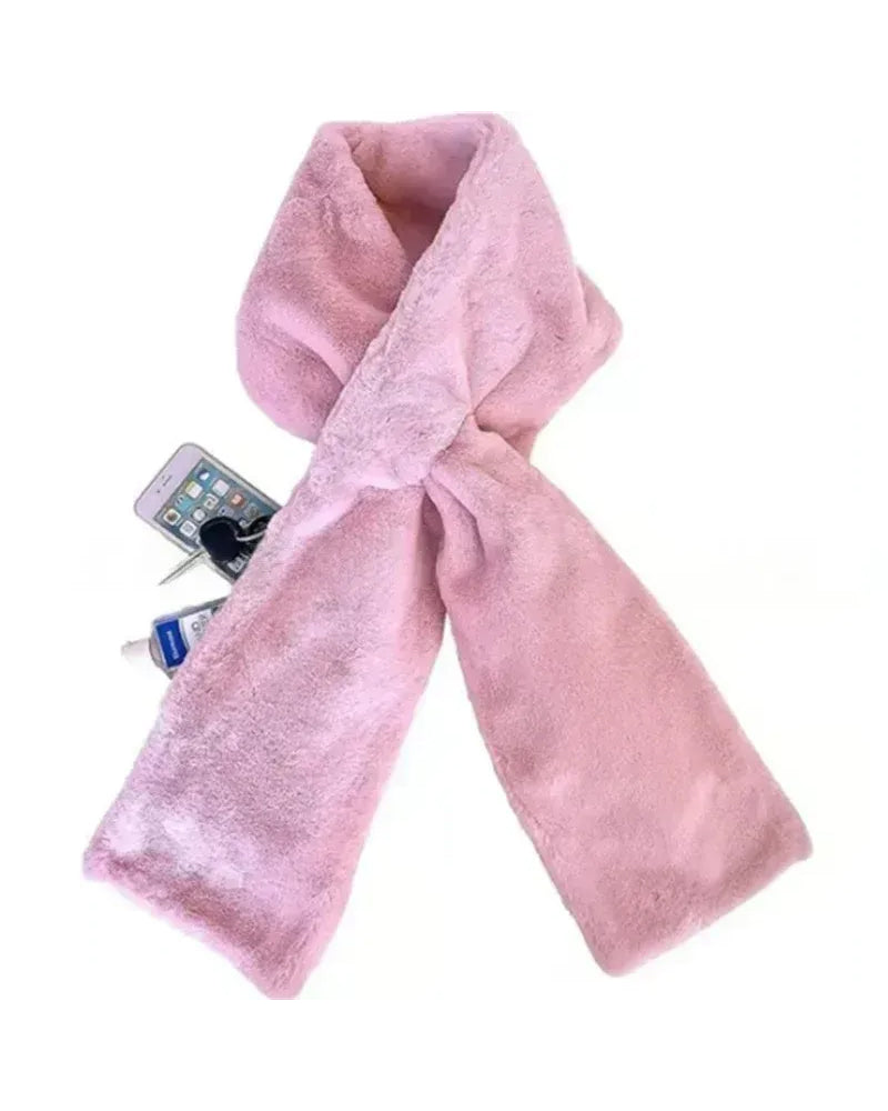 🎁Versteckte Tasche Kuscheliger Schal Warm Weich Und Sicher Reißverschluss🧣