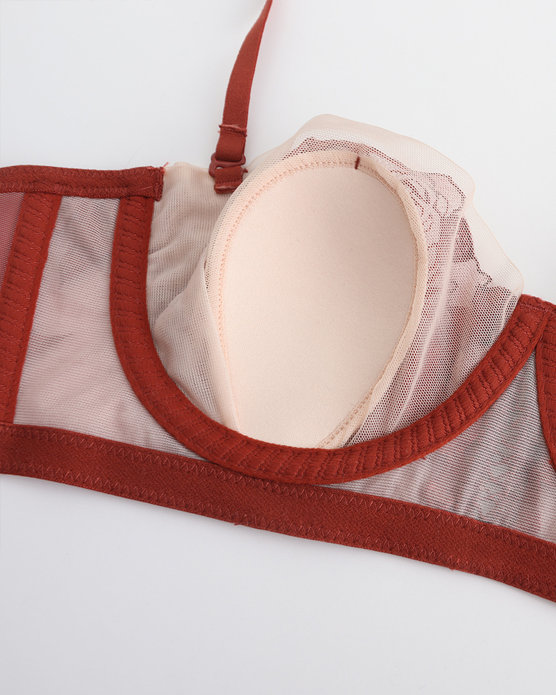 Büstenhalter Damen Ultra Dünn Sexy Rose Stickerei Spitze