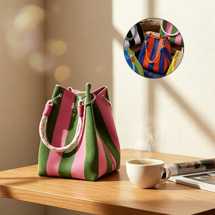 Tasche Mini Gestrickt Eimer Tote