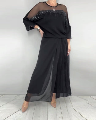 Bluse Netz Zusammengefügt Locker