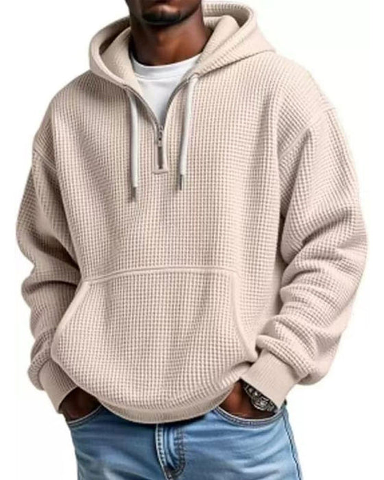 Hoodie Herren Einfarbig Reißverschluss Pullover