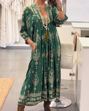 Kleid lässig Print lose Tasche