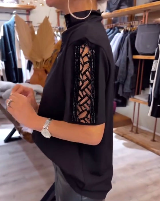 Top Modisch Kurzärmig Ausschnitt