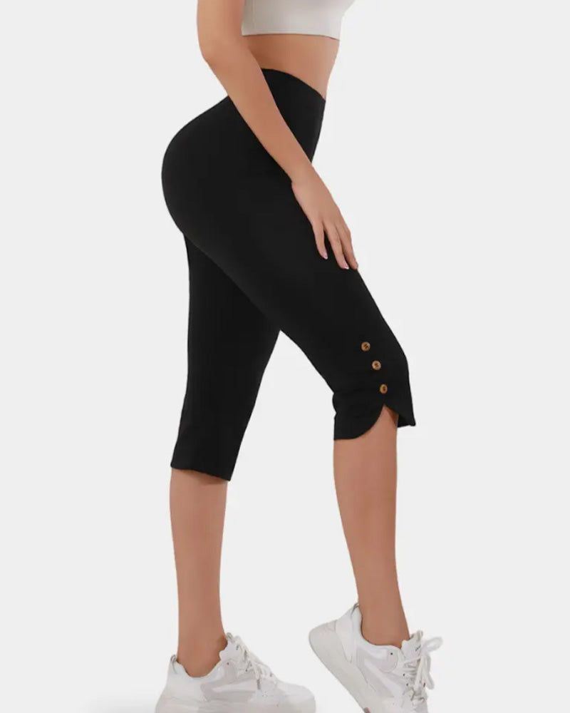 Leggings Einfarbig Schmal Geschnitten Gekürzt