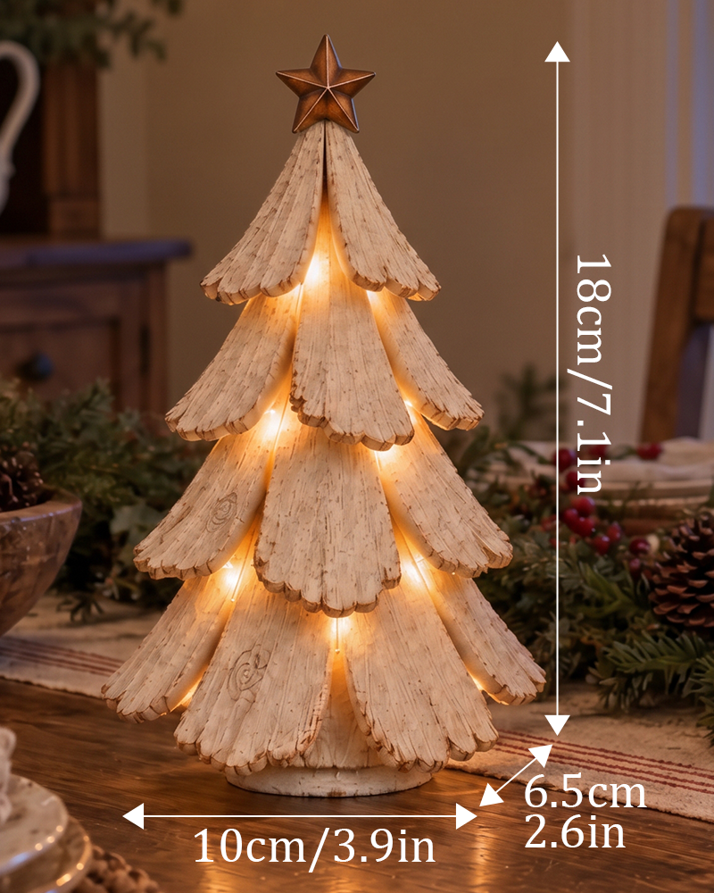 🎄🌙 Vintage Weihnachtsbaum Mit Licht Figur