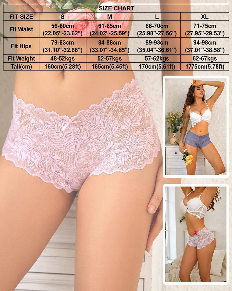 Damen 8er-Pack Sexy V-Bund Spitzen-Po-String