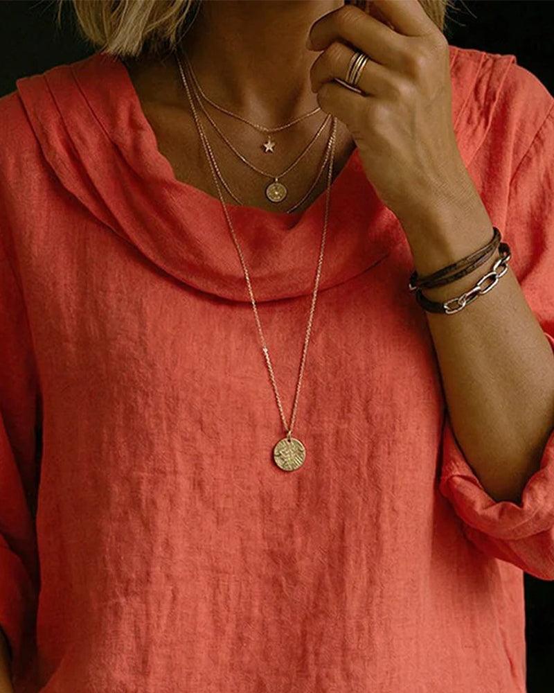 Top Umlegekragen Baumwolle