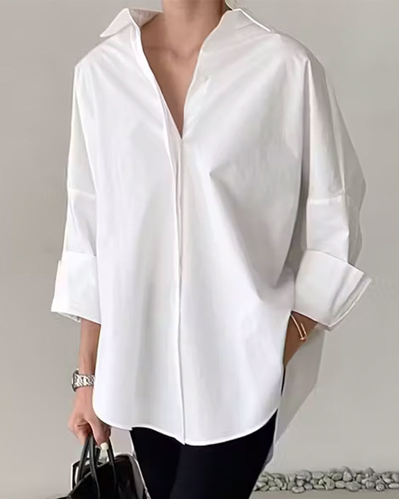 Hemd stilvoll einfarbig langärmlig