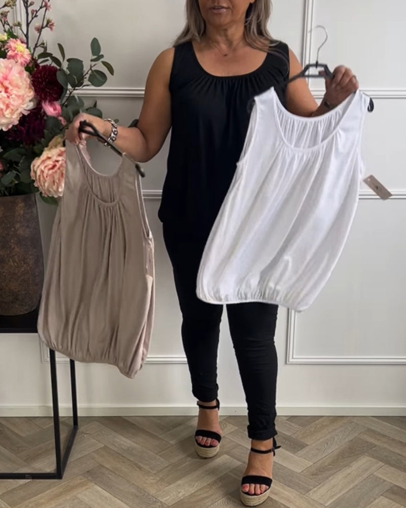 Tanktop Eingebauter Bh U-Ausschnitt Casual