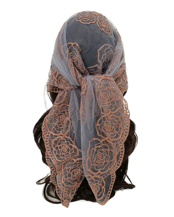 Blumen-Mesh Scallop Design Bandana