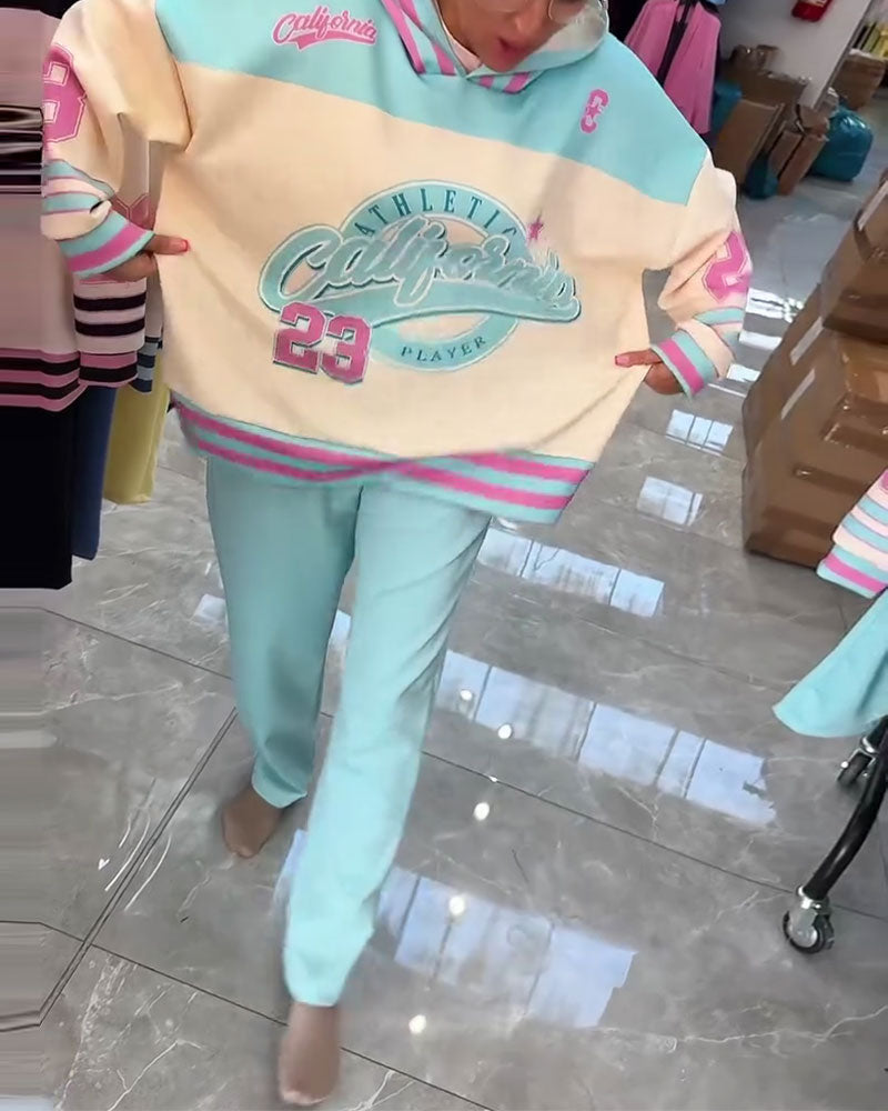 Set Bequem Farbe Block Sport