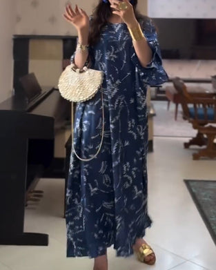 Kleid Einfach bedruckt Lang