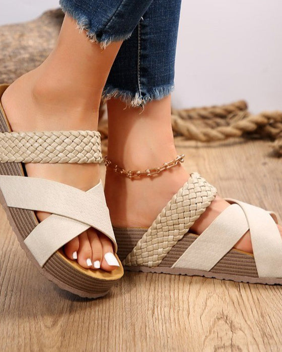 Sandale Mode Platform Slide
