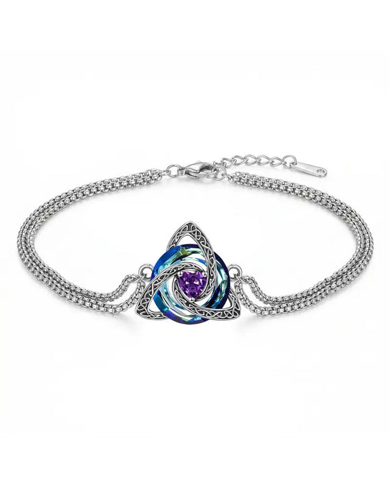 Armband Geburtsstein Dreifachknoten