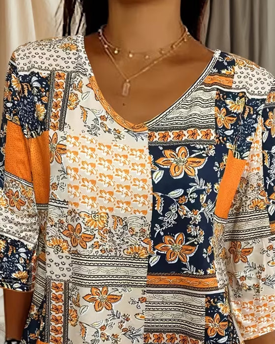 Top Vintage Blumendruck