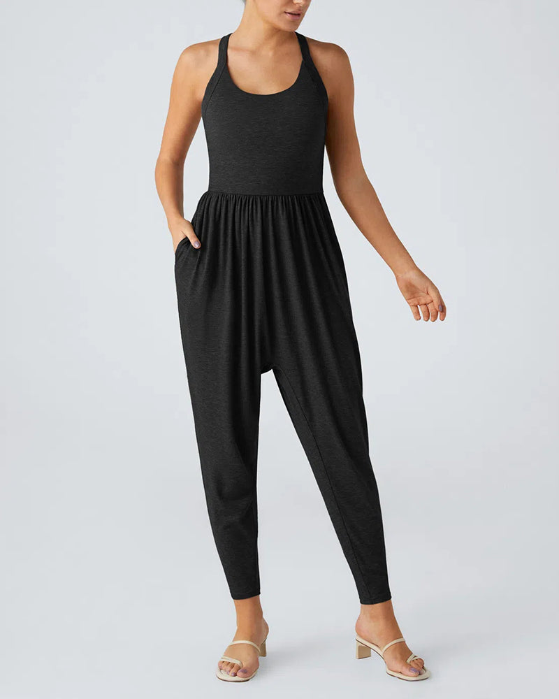 Overall Damen Rückenlos Bündchen