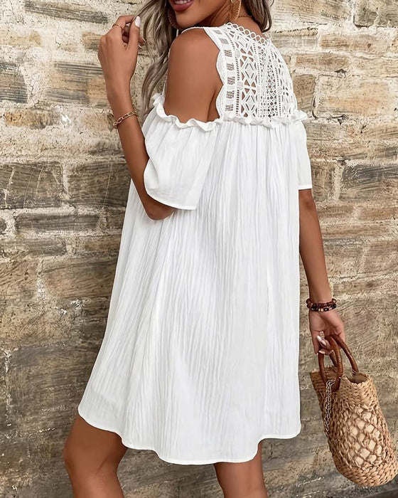 Kleid Ausschnitt Off-Shoulder Kurz