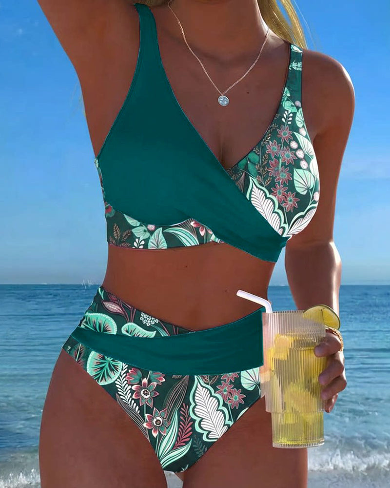 Bikini Kontrastfarbe Mode Blume