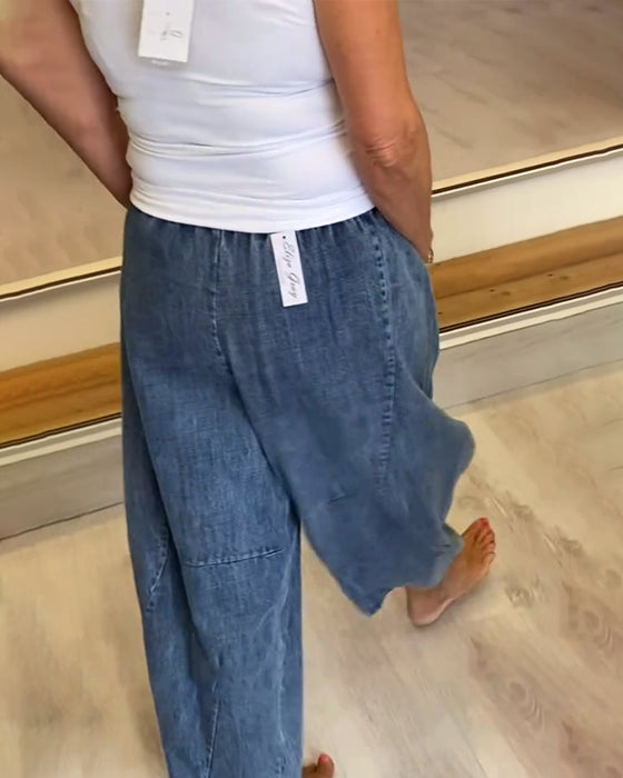 Jeans mit elastischem Bund im lässigen Stil