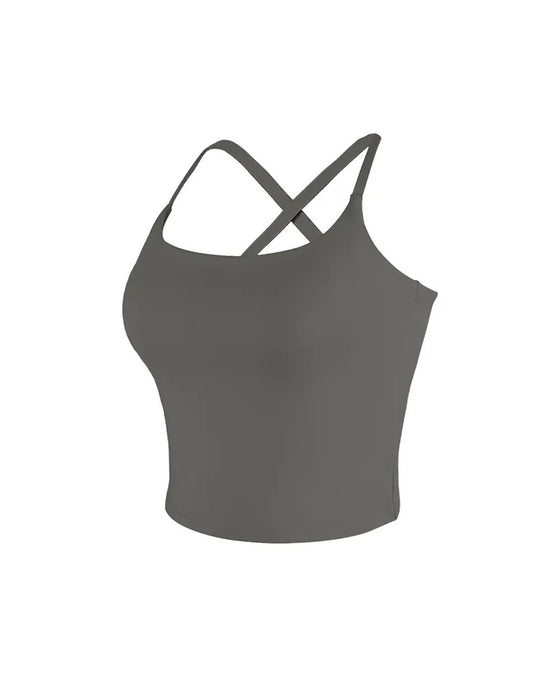 Cami Top Rücken Kreuz Einfarbig