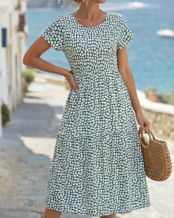 Kleid Klein Blumig Taille