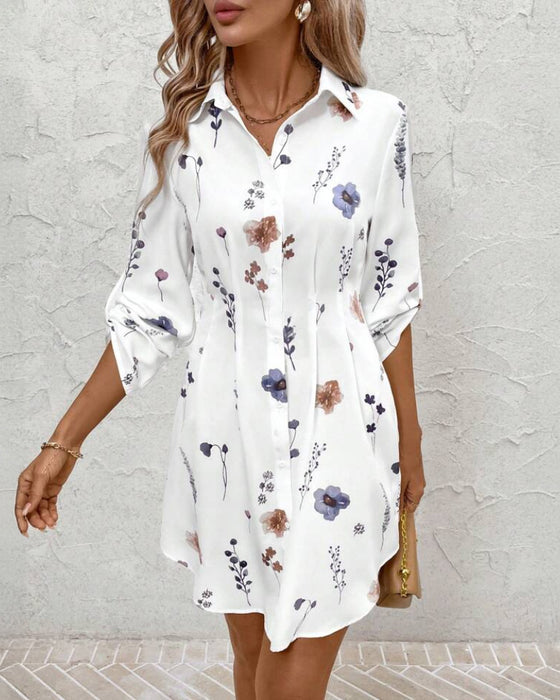 Kleid modisch Druck figurbetont