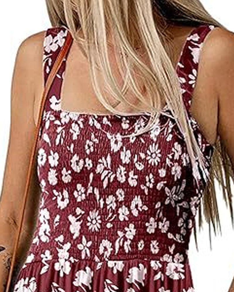 Jumpsuit geblümt lässig Träger-Shorts