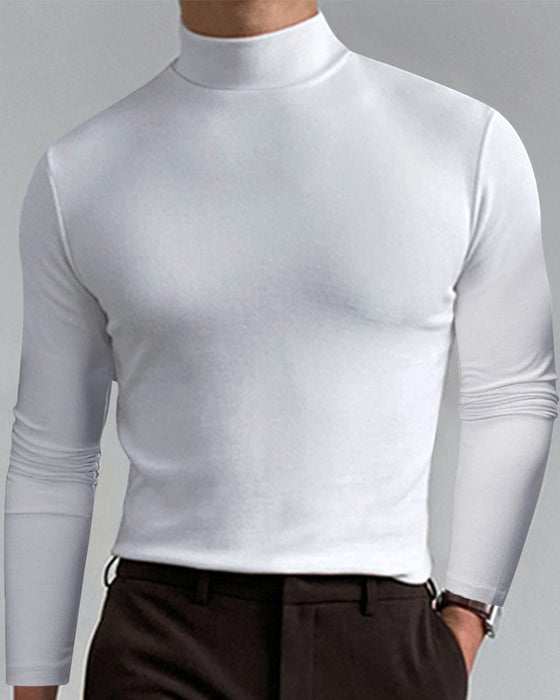 Herren Langarm T-Shirt Mit Schmalem Ausschnitt