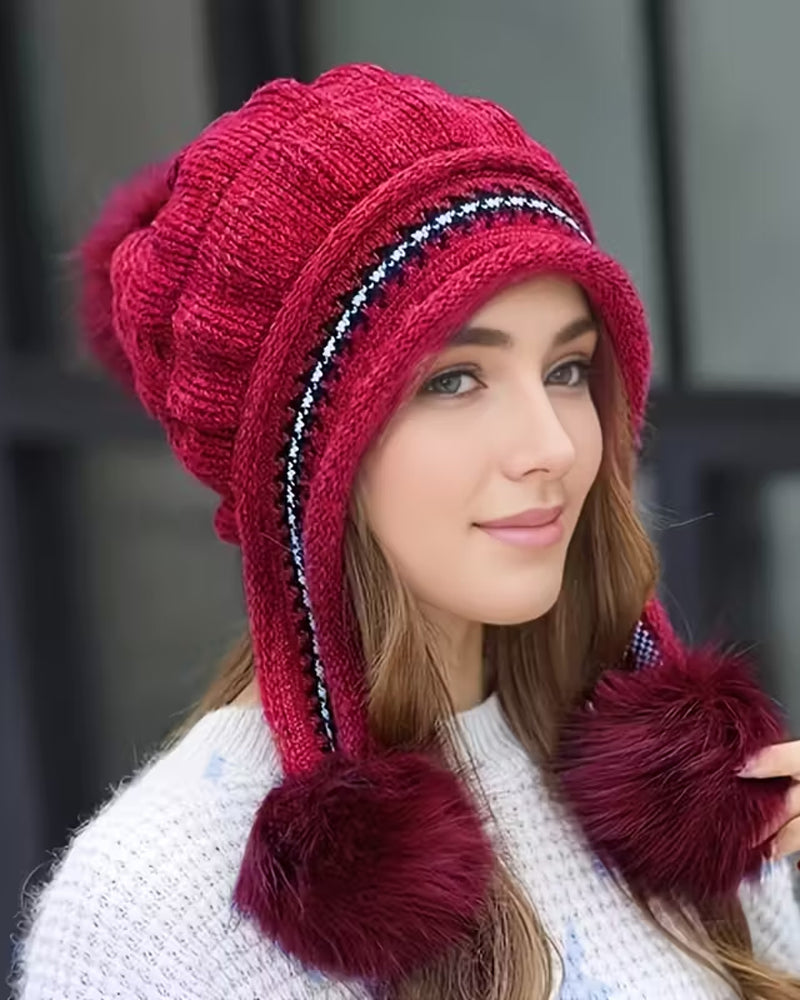 Fantasy-Fleece-Beanie Mit Ohrenklappen
