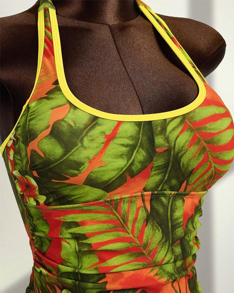 Tankini Tropischer Stil Halter