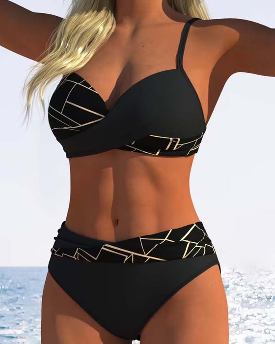 Bikini Spaghettiträger Kreuzbedruckt