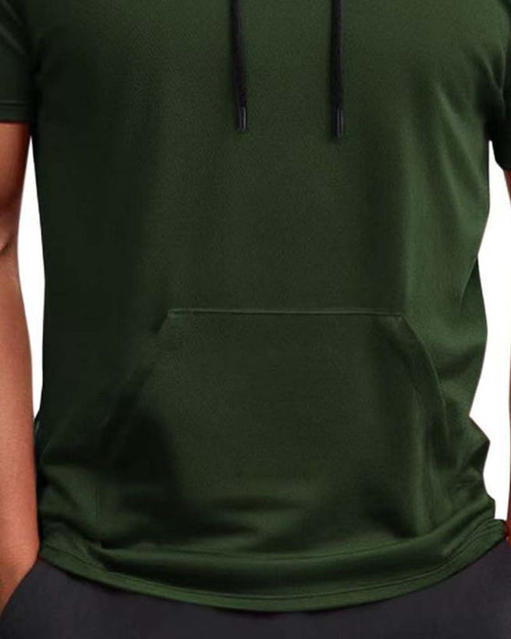 T-Shirt Kapuze Schnell Trocknen Kurzarm