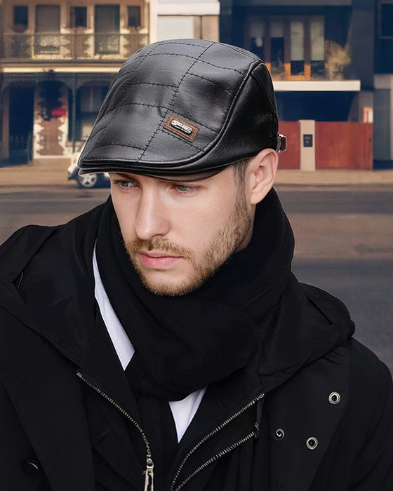 Barett Neu Modisch Leder