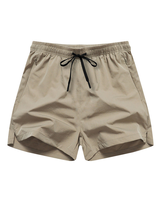 Shorts Männer Elastischer Bund Tasche Schnelltrocknend Eis-Seide Sport