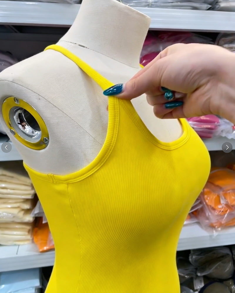 Tanktop mit integriertem BH Plus-Size Racerback